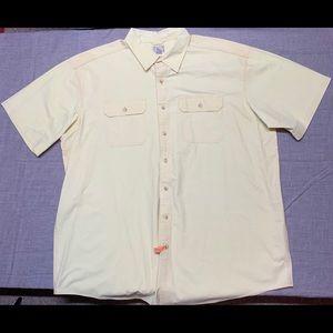 LL Bean Mens 2X Tall Long Sleeve Yellow Button Up